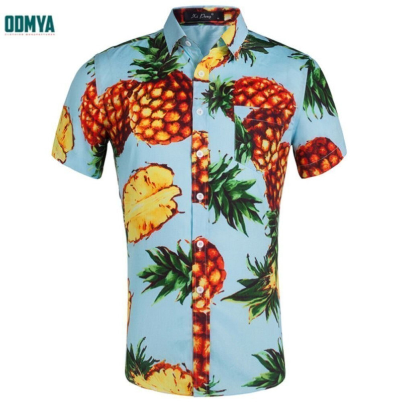 Summer New Beach Casual Men′S Shirt Oem Printed Shirt Supplier