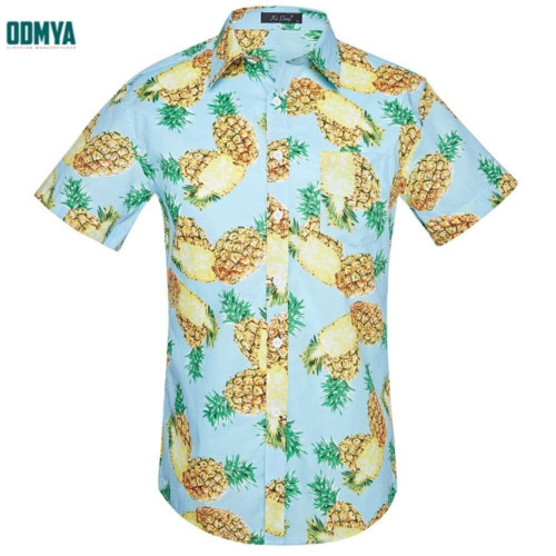 Summer New Beach Casual Men′s Shirt OEM Printed Shirt