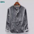 Loose Stand-Up Collar Soft Polyester Casual Men Shirt Supplier