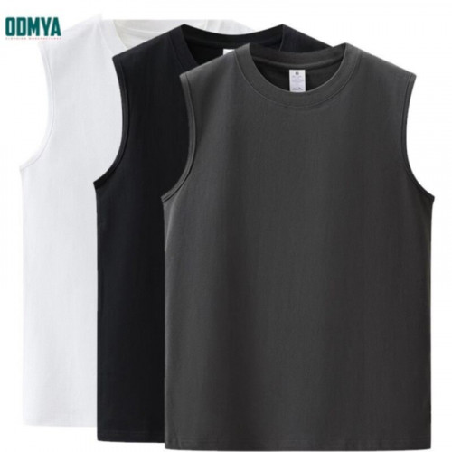Men's new round neck sleeveless sports top
