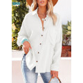 Lapel Long Sleeve Pocket Design Casual Shirt Supplier