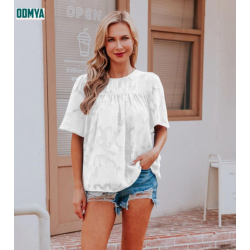 Flare sleeved lace cut out doll t-shirt top