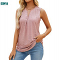 Sleeveless V-Neck Pleated Women's Tank Top Supplier