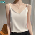 New Satin Loose Shoulder Strap Tank Top Supplier