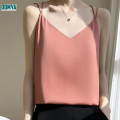 New Satin Loose Shoulder Strap Tank Top Supplier