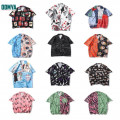 Printed Holiday Style Short Sleeved Loose Fitting Men's Shirt Supplier