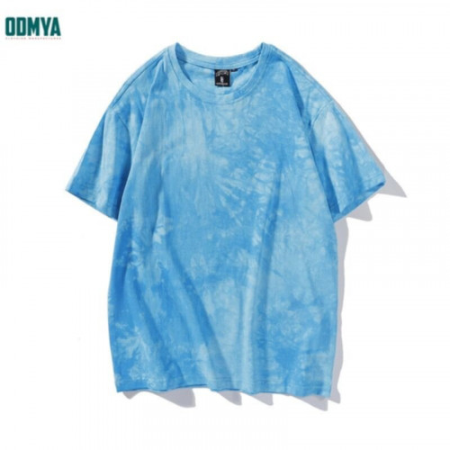 Round Collar Loose Tie Dye Cotton Soft Women T-Shirt