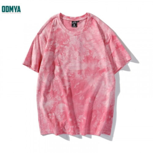 Round Collar Loose Tie Dye Cotton Soft Women T-Shirt
