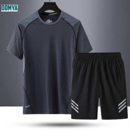 Men's summer sports suit short sleeve tops