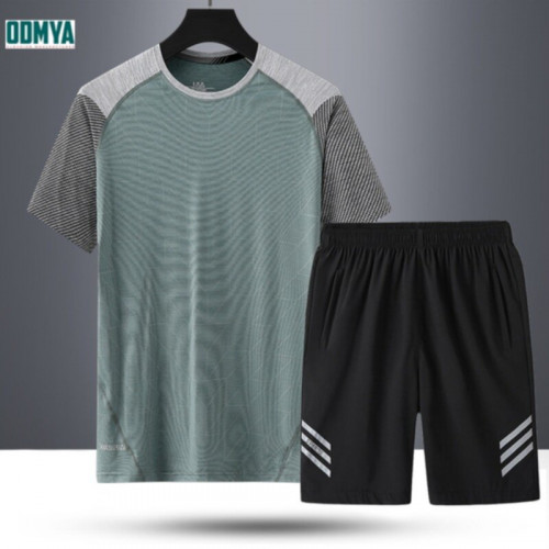 Men's summer sports suit short sleeve tops
