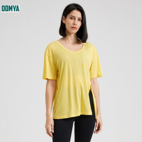 Summer loose large round neck color t-shirt