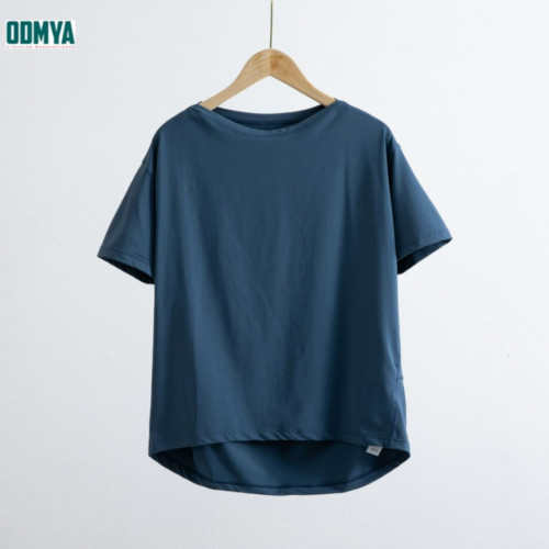 Loose round neck T-shirt women sports top