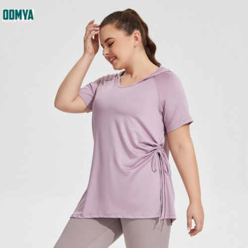 Hooded Split Crew Neck Sports Top