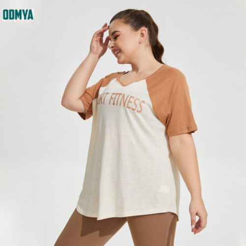 European and American loose large round neck T-shirt
