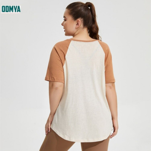 European and American loose large round neck T-shirt