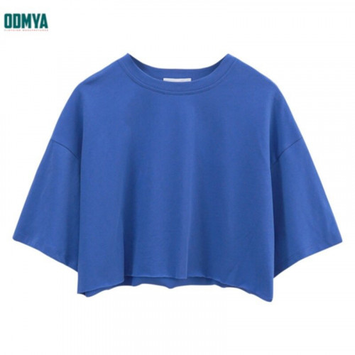 2023 New Cotton Loose Short Round Neck Top