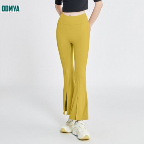 Breathable split high elastic rich color yoga pants OEM