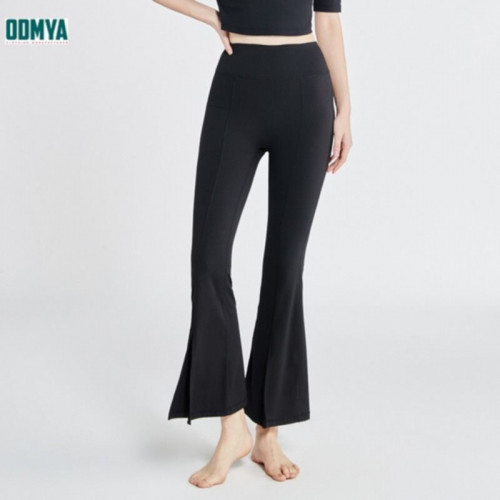 Breathable split high elastic rich color yoga pants OEM