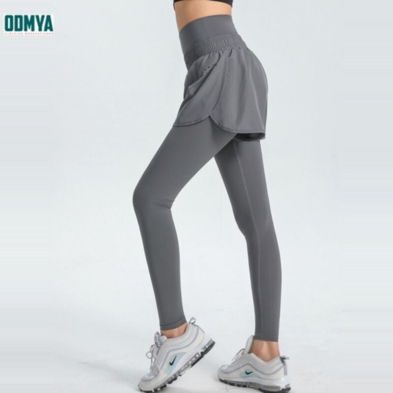 Spring And Autumn High Waist Fake Two Yoga Pants Supplier
