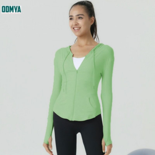 New hooded long-sleeved quick-drying sports coat
