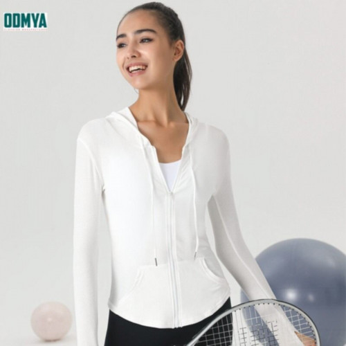 New hooded long-sleeved quick-drying sports coat