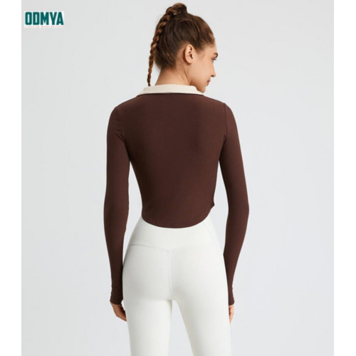 V-neck lapel tight elastic yoga suit