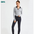 V-Neck Lapel Tight Elastic Yoga Suit Supplier