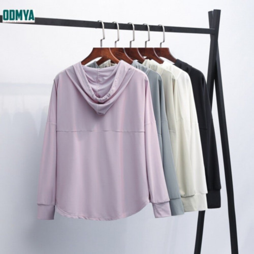 New women's hooded fitness zipper cardigan yoga tops