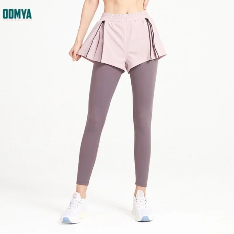 Summer New Fake Two Piece Tight Yoga Pants Manufacturer