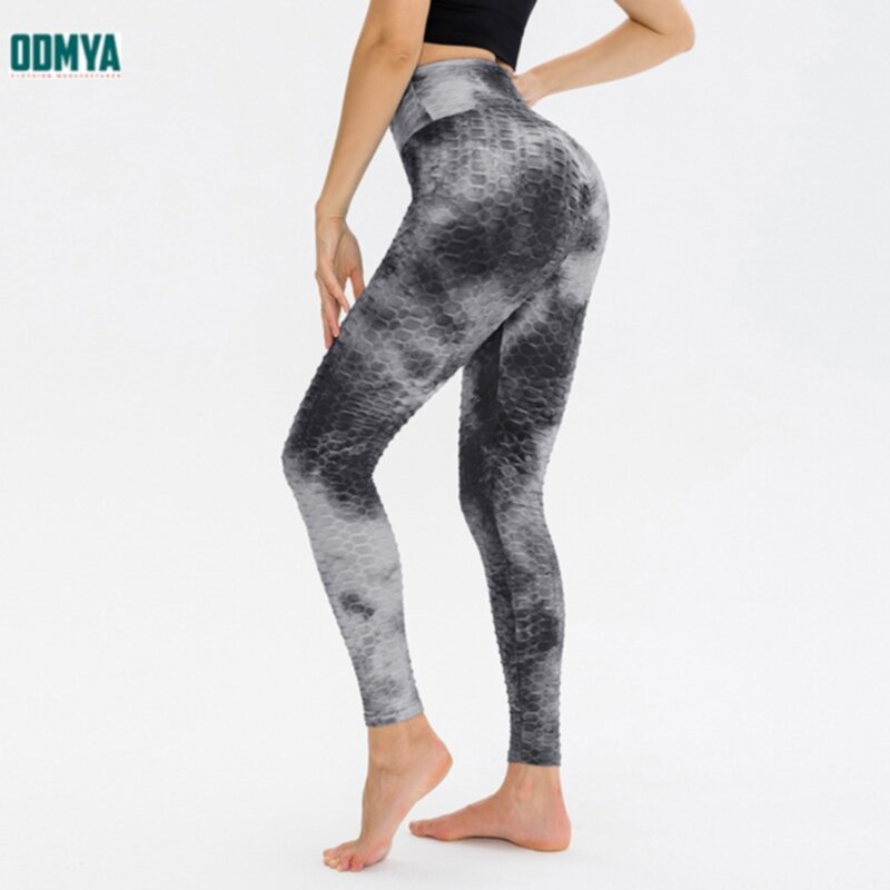 Summer Tie Dyed Jacquard Tight Yoga Pants Supplier
