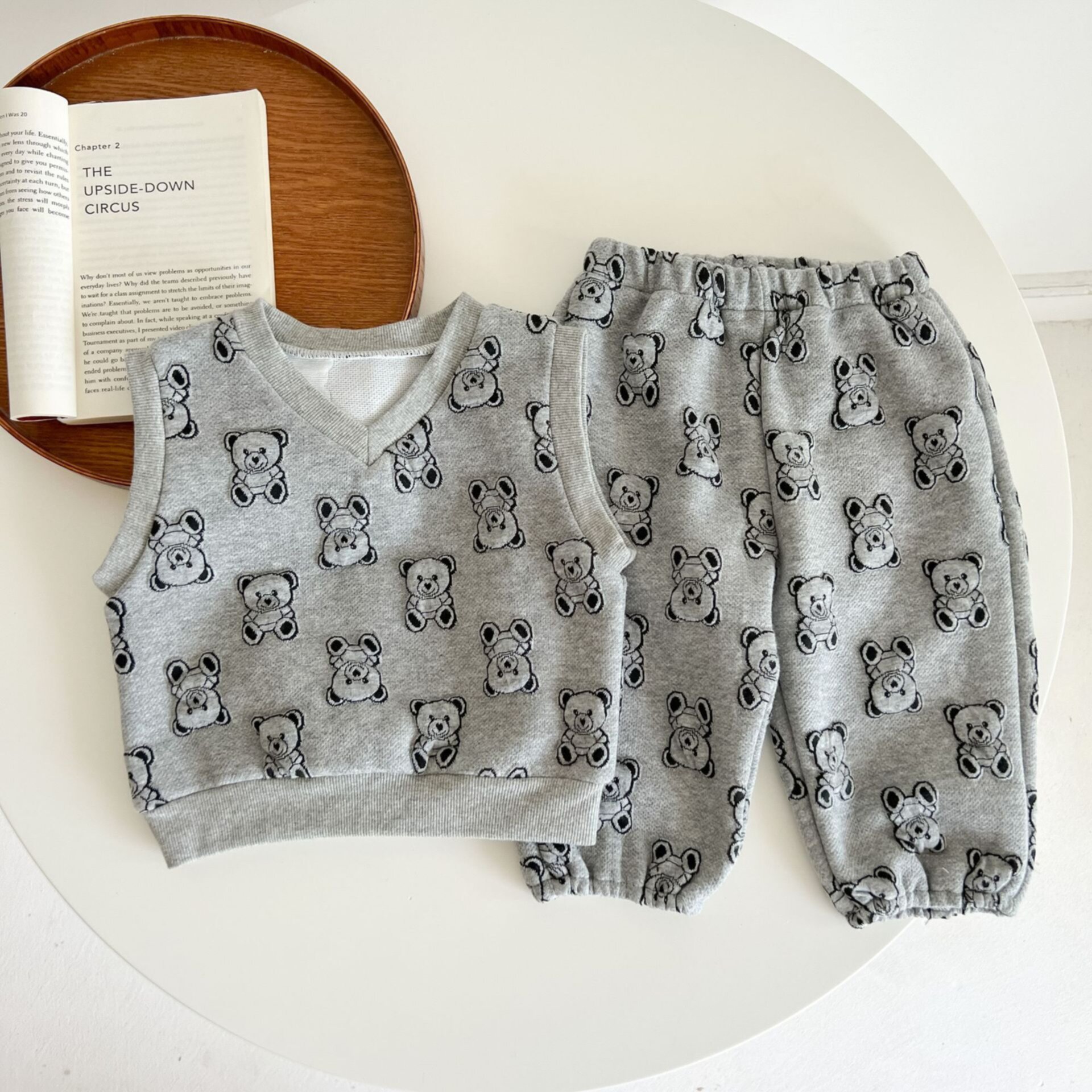 Autumn Baby Vest Long Pants Printed Set