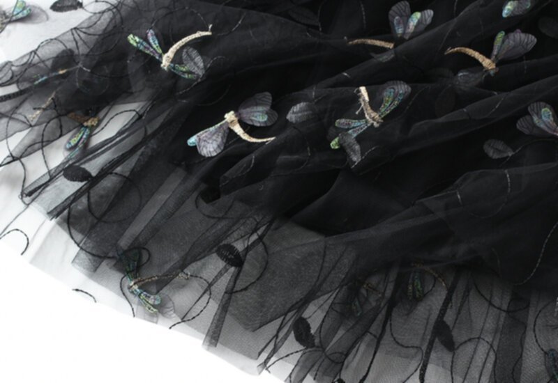 New three-dimensional embroidery mesh fashion skirt