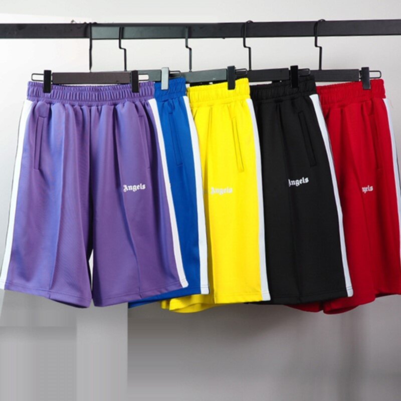 Colorful letter printed sports shorts for couples