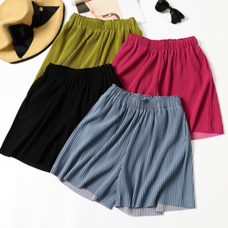 Summer Thin Loose Home Casual Pleated Shorts