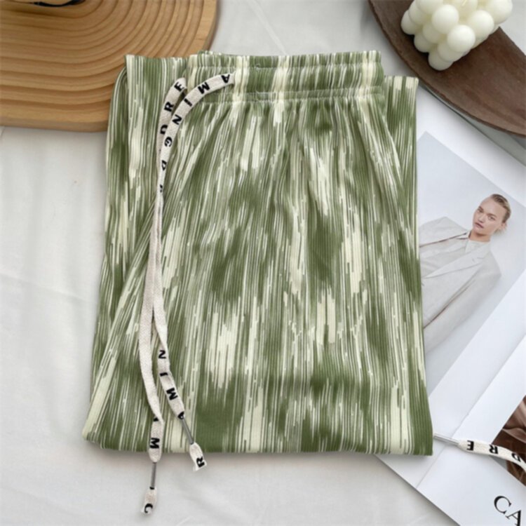 Summer Ice Thread Tie Dyed Loose Relaxed Pants