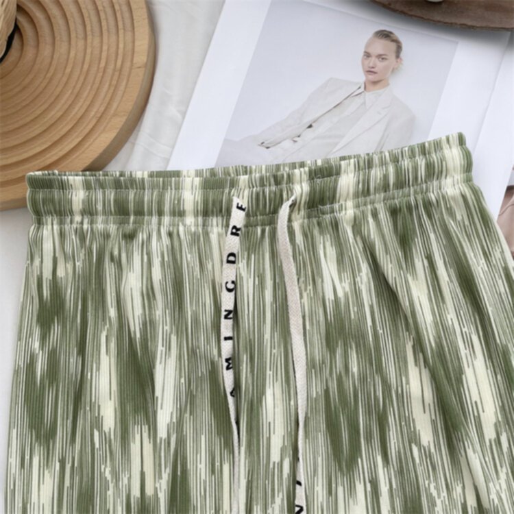 Summer Ice Thread Tie Dyed Loose Relaxed Pants