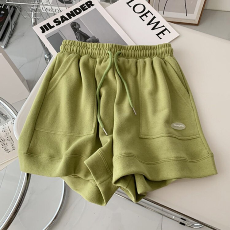 Summer cotton loose fitting sports shorts for women's casual pants