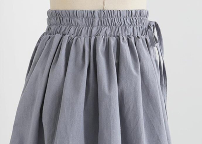 Summer lightweight chiffon fabric pleated skirt pants