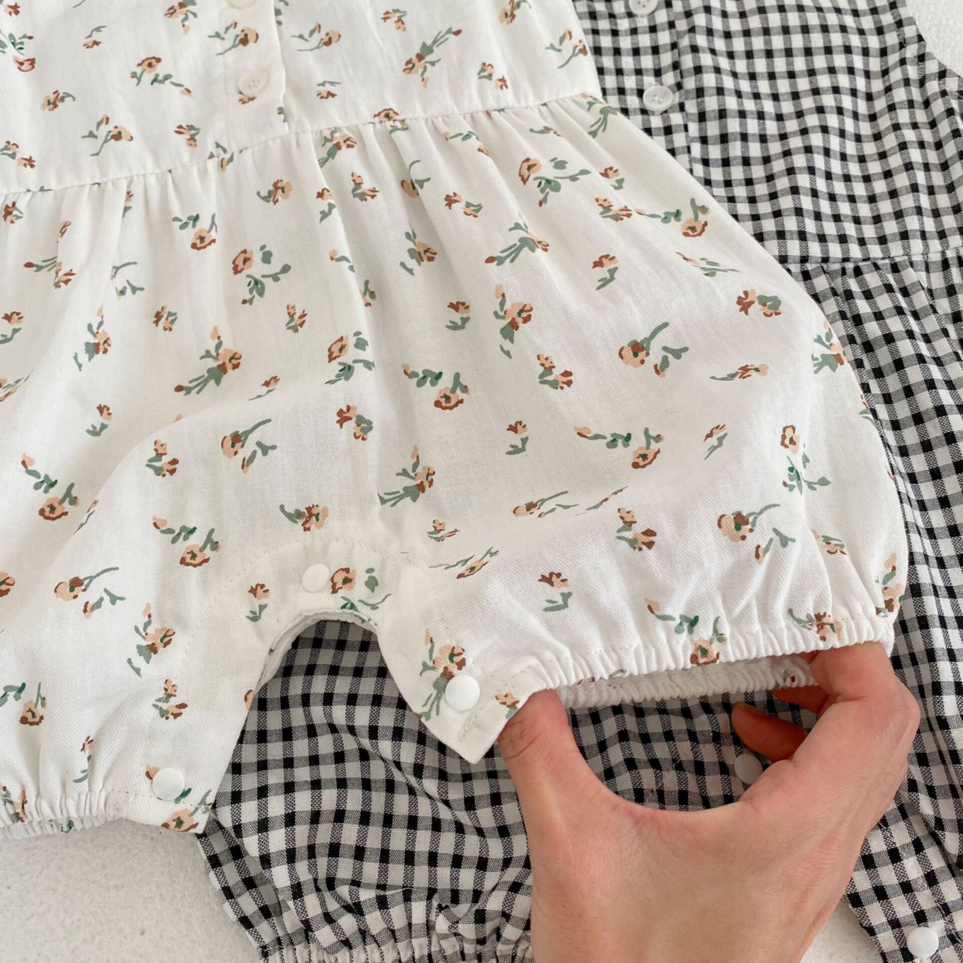INS Summer Baby Girls' Cute Print Sleeveless Rompers
