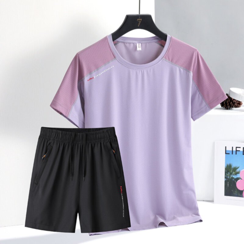 Breathable thin women's T-shirt sports suit