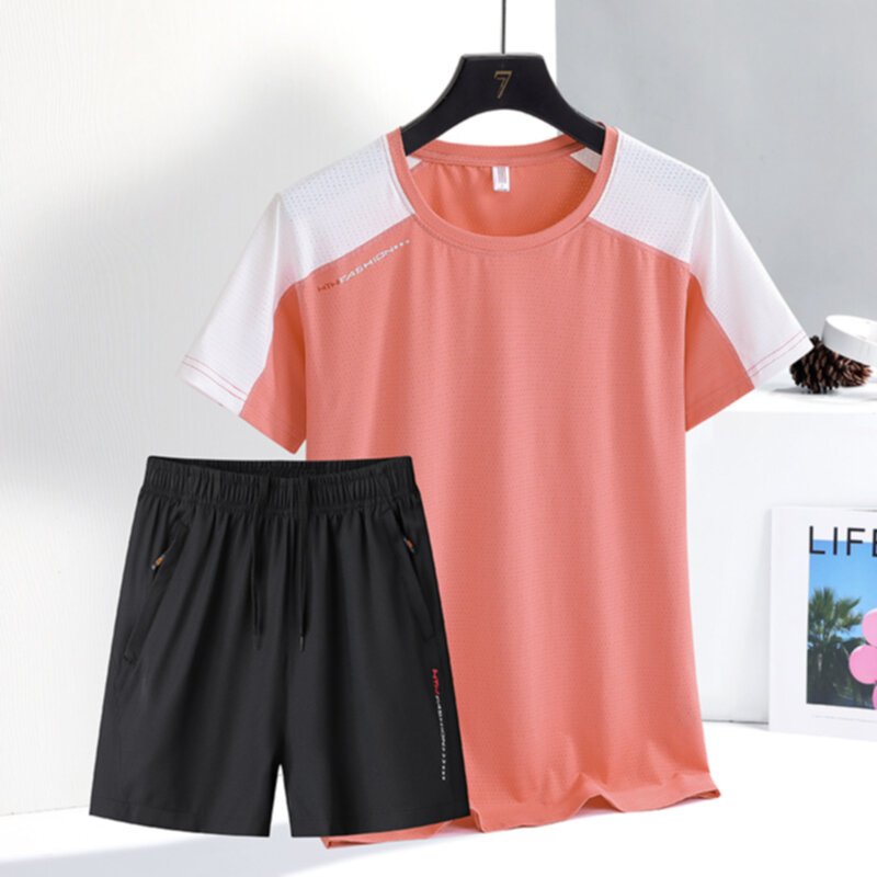 Breathable thin women's T-shirt sports suit