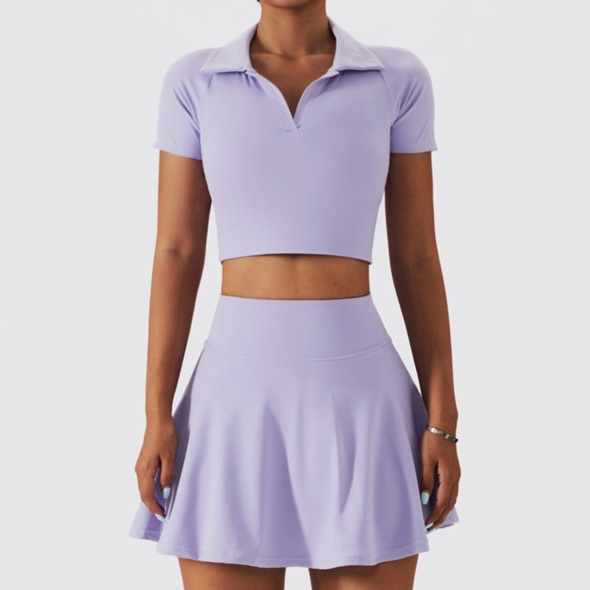 Summer lapel tennis suit Women's sportswear suit