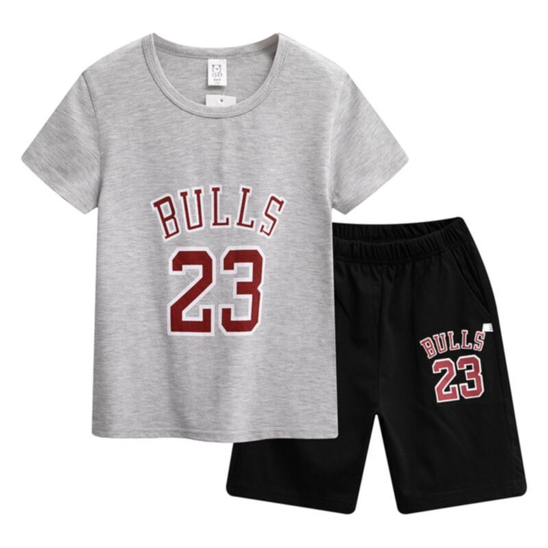 Letter printing suit kids casual sports suit