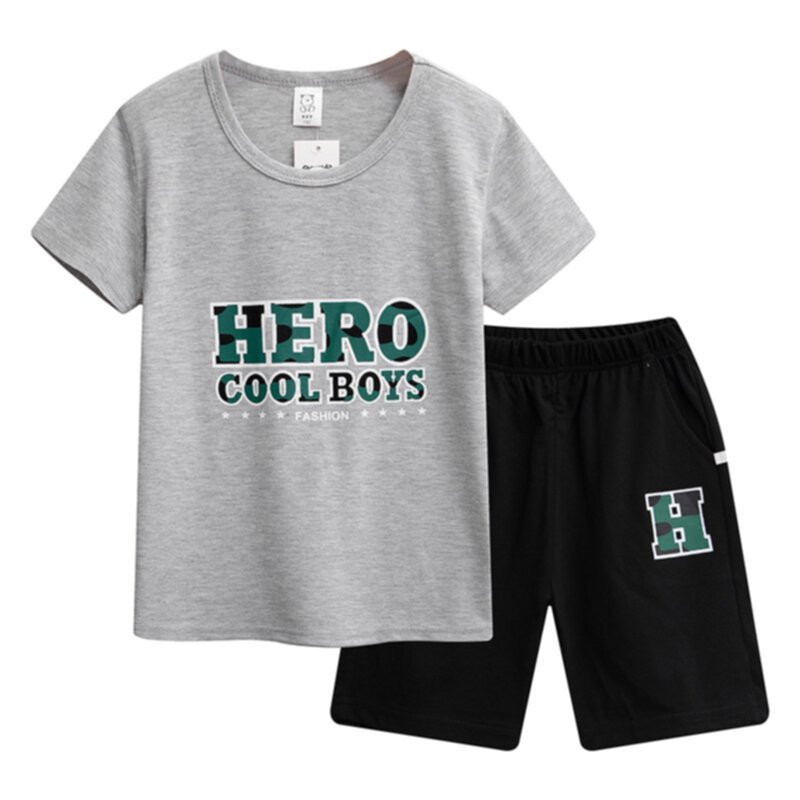 Letter printing suit kids casual sports suit