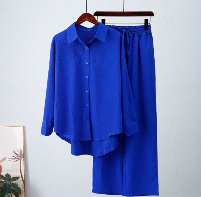 Fashionable new autumn/winter loose fitting shirt and pants set