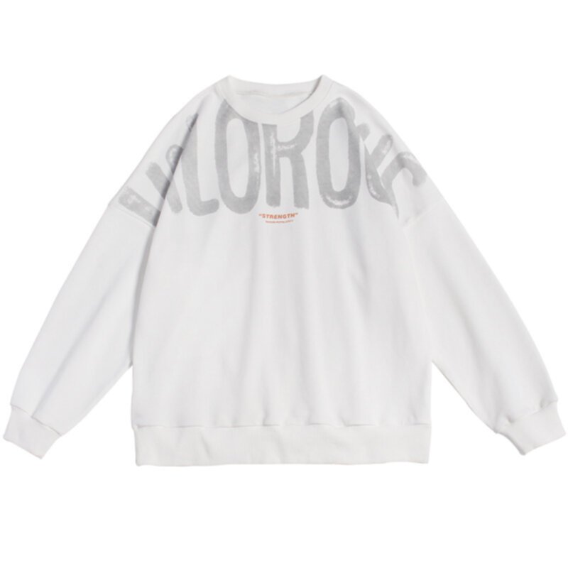 Hip Hop Fashion Letter Print Pullover Sweater