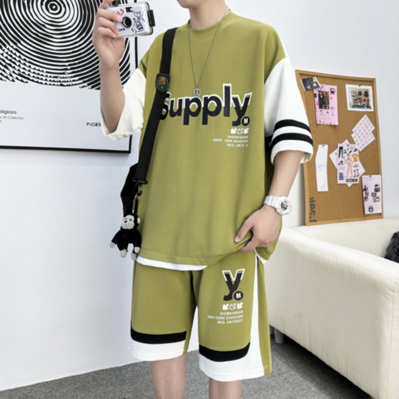Summer Youth Trend Loose fitting Sports Set