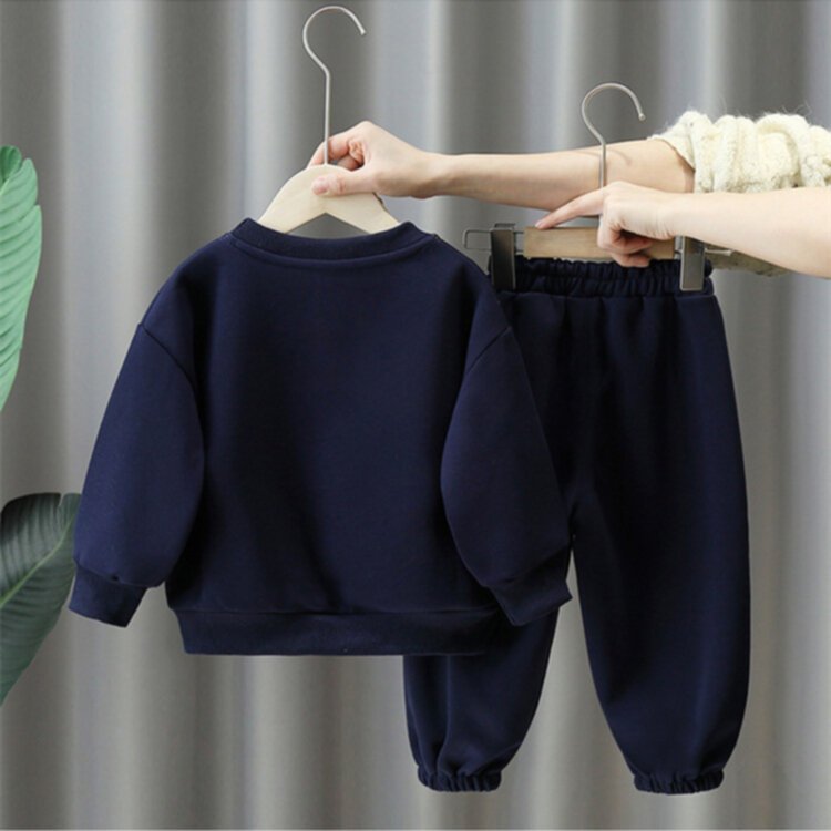 Spring and Autumn Children's Long Sleeve Pants Sweater Set