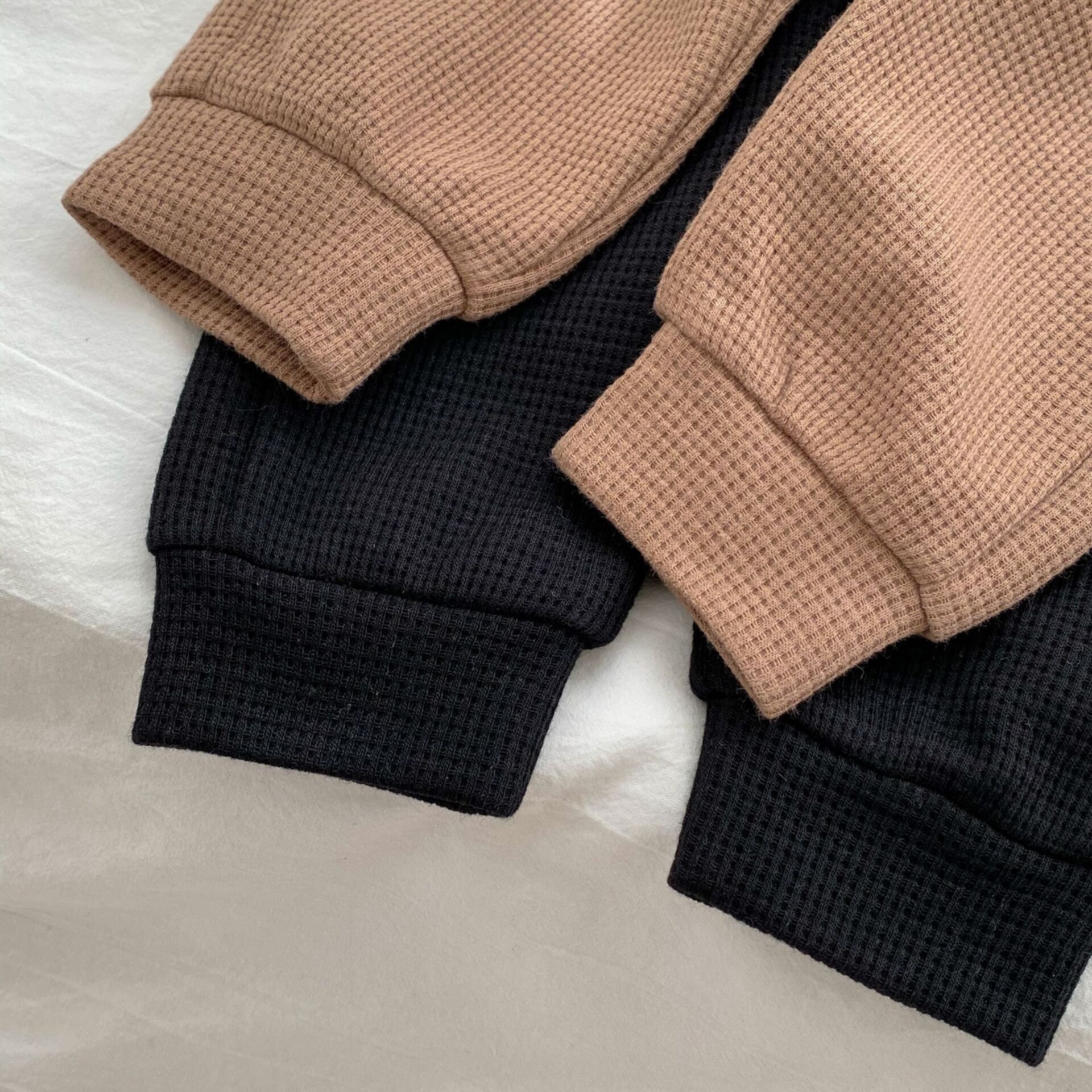 Children's striped pullover sweatshirt set sportswear set