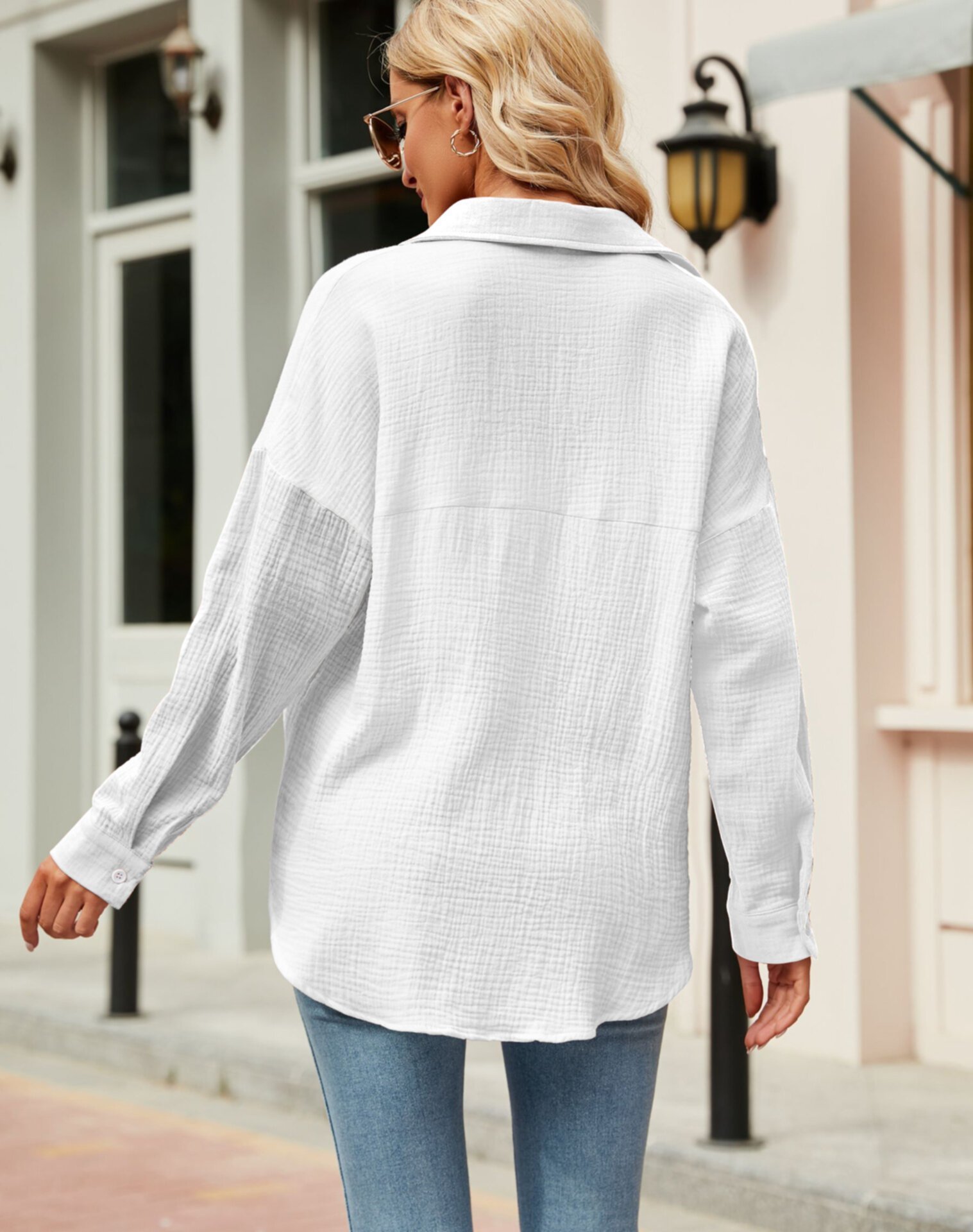 Lapel Long Sleeve Pocket Design Casual Shirt